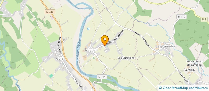 localisation de l'entreprise COMMUNE DE DOGNEN  DOGNEN