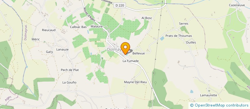 localisation de l'entreprise COMMUNE DE DOLMAYRAC  DOLMAYRAC