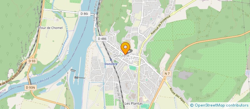localisation de l'entreprise COMMUNE DE DONZERE  DONZERE