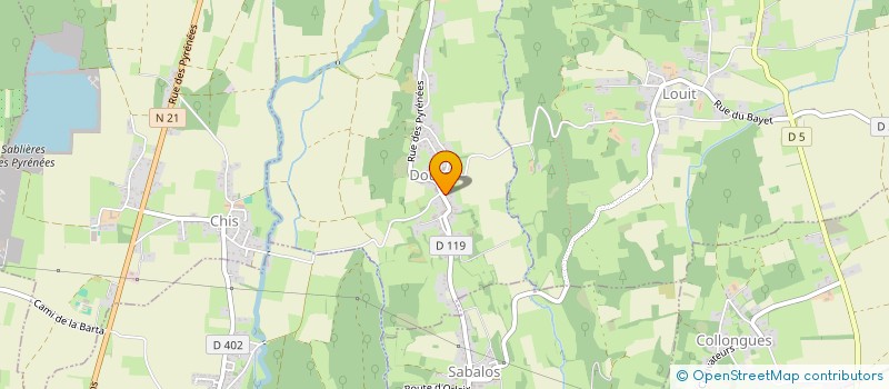 localisation de l'entreprise COMMUNE DE DOURS  DOURS