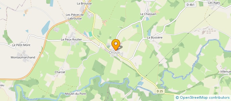 localisation de l'entreprise COMMUNE DE DROUX à DROUX