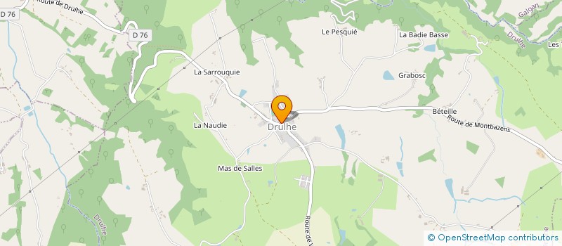 localisation de l'entreprise COMMUNE DE DRULHE  DRULHE