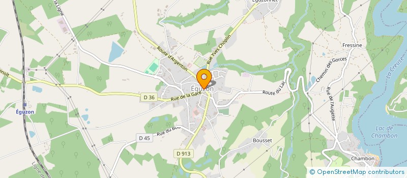 localisation de l'entreprise COMMUNE DE EGUZON CHANTOME à EGUZON-CHANTOME