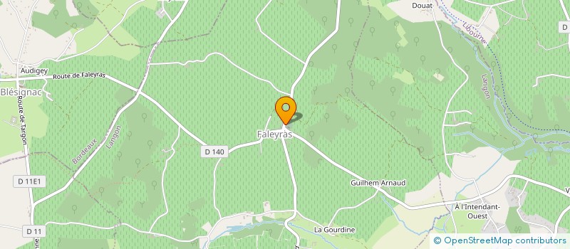 localisation de l'entreprise COMMUNE DE FALEYRAS  FALEYRAS