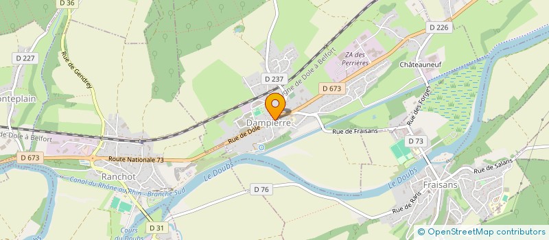 localisation de l'entreprise COMMUNE DE FALLETANS  FALLETANS