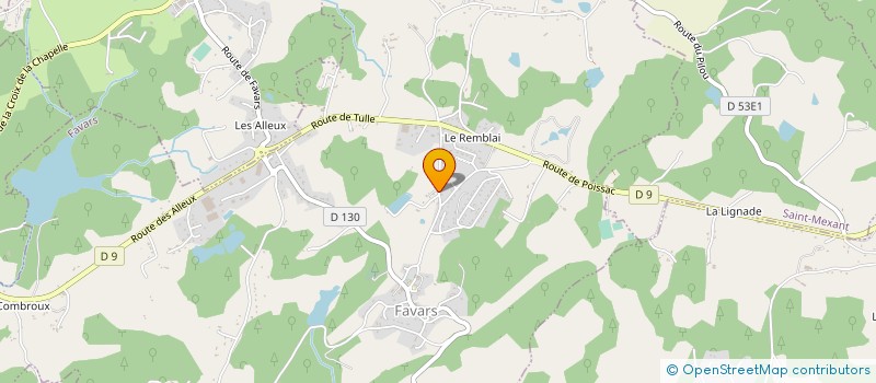 localisation de l'entreprise COMMUNE DE FAVARS  FAVARS