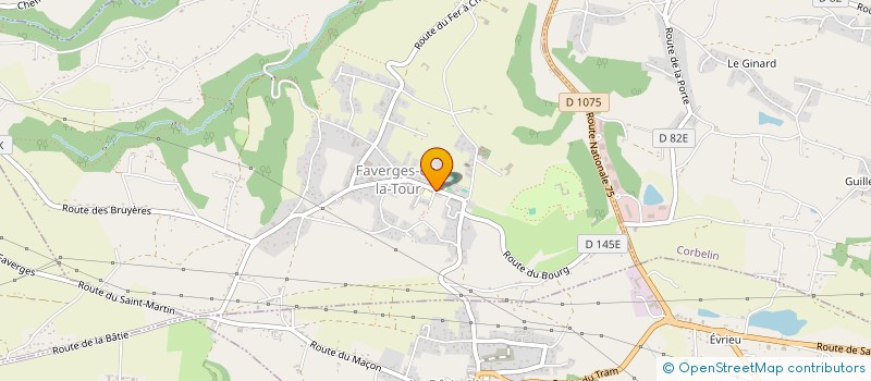 localisation de l'entreprise COMMUNE DE FAVERGES DE LA TOUR  FAVERGES-DE-LA-TOUR