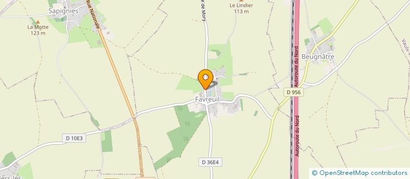 localisation de l'entreprise COMMUNE DE FAVREUIL  FAVREUIL