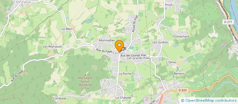 localisation de l'entreprise COMMUNE DE FELINES  FELINES