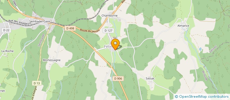 localisation de l'entreprise COMMUNE DE FELINES  FELINES