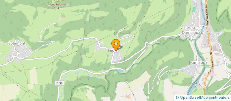 localisation de l'entreprise COMMUNE DE FEULE  FEULE