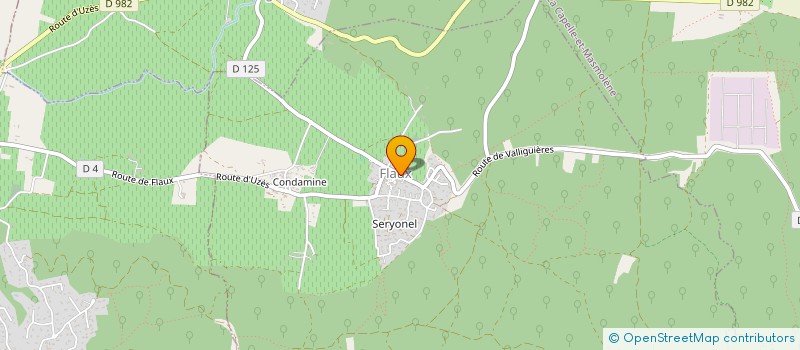 localisation de l'entreprise COMMUNE DE FLAUX  FLAUX