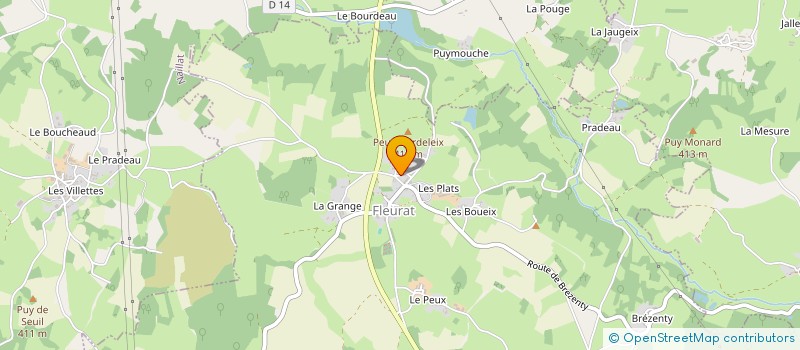 localisation de l'entreprise COMMUNE DE FLEURAT  FLEURAT