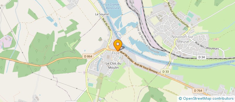 localisation de l'entreprise COMMUNE DE FLIZE  FLIZE