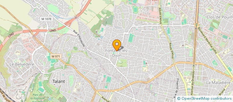 localisation de l'entreprise COMMUNE DE FONTAINE LES DIJON  FONTAINE-LES-DIJON