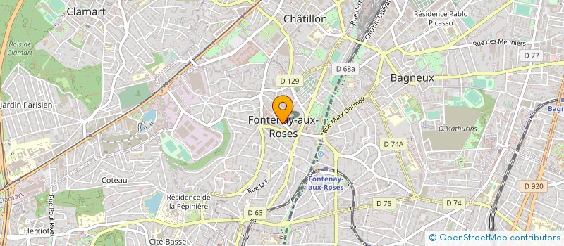 localisation de l'entreprise COMMUNE DE FONTENAY AUX ROSES à FONTENAY-AUX-ROSES