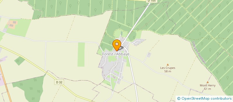 localisation de l'entreprise COMMUNE DE FOREST L'ABBAYE  FOREST-L'ABBAYE