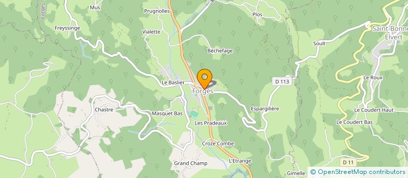 localisation de l'entreprise COMMUNE DE FORGES  FORGES