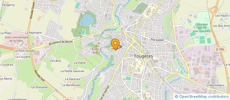 localisation de l'entreprise COMMUNE DE FOUGERES  FOUGERES