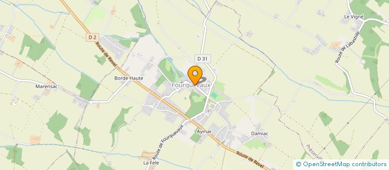 localisation de l'entreprise COMMUNE DE FOURQUEVAUX  FOURQUEVAUX