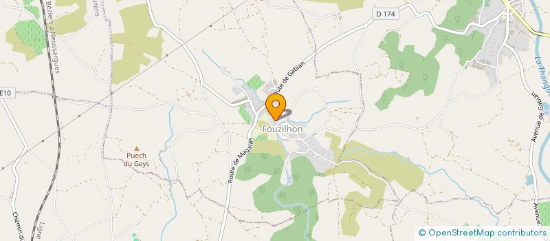 localisation de l'entreprise COMMUNE DE FOUZILHON  FOUZILHON