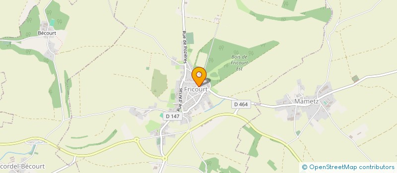 localisation de l'entreprise COMMUNE DE FRICOURT  FRICOURT