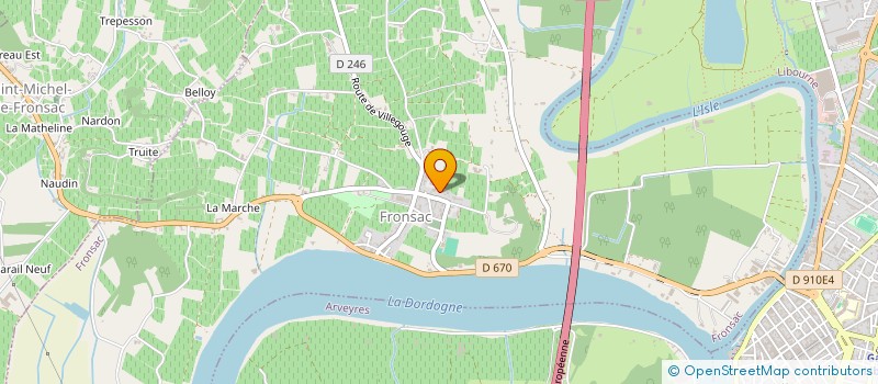 localisation de l'entreprise COMMUNE DE FRONSAC  FRONSAC