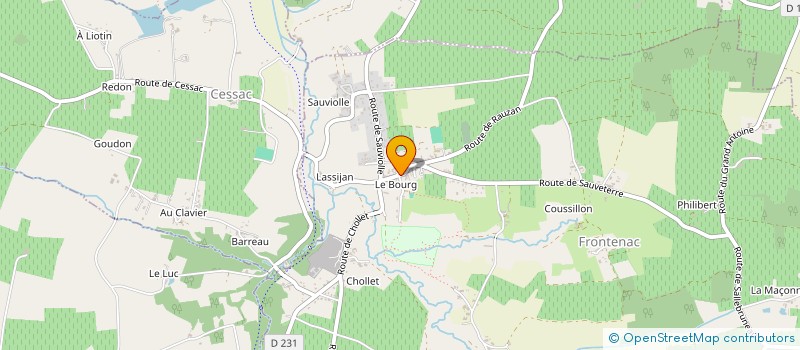 localisation de l'entreprise COMMUNE DE FRONTENAC  FRONTENAC