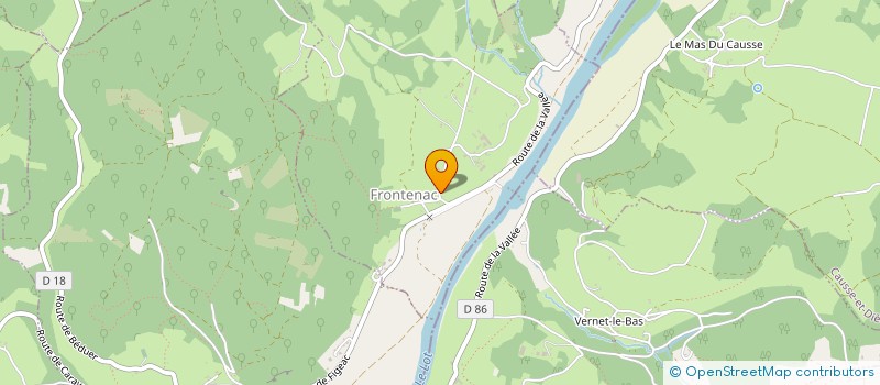 localisation de l'entreprise COMMUNE DE FRONTENAC  FRONTENAC