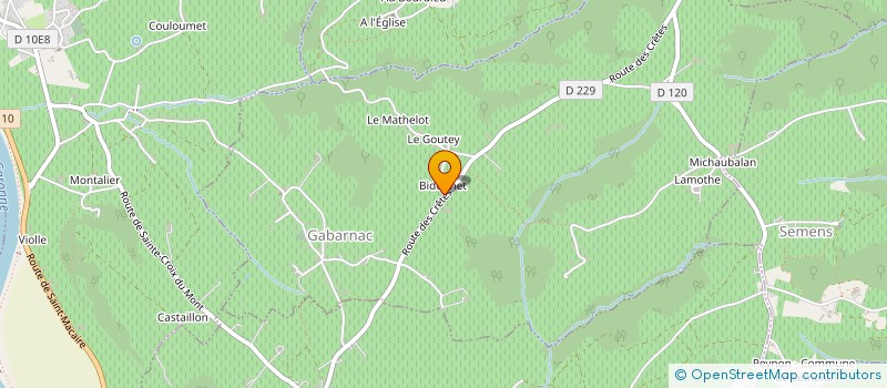 localisation de l'entreprise COMMUNE DE GABARNAC  GABARNAC