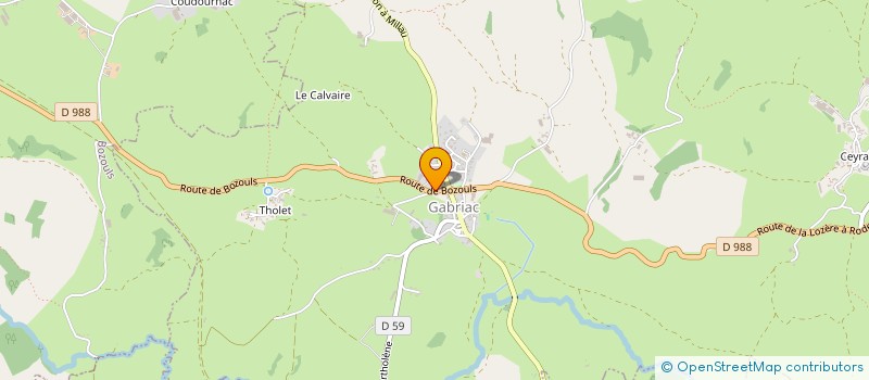 localisation de l'entreprise COMMUNE DE GABRIAC  GABRIAC