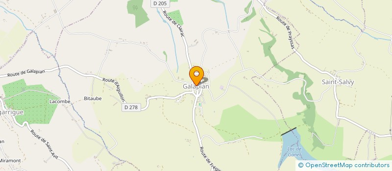 localisation de l'entreprise COMMUNE DE GALAPIAN  GALAPIAN