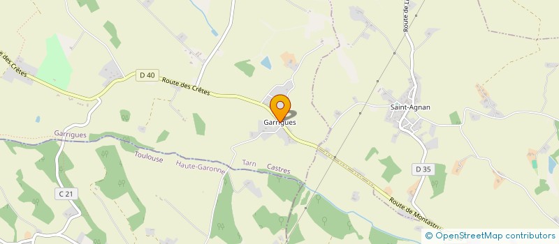 localisation de l'entreprise COMMUNE DE GARRIGUES  GARRIGUES