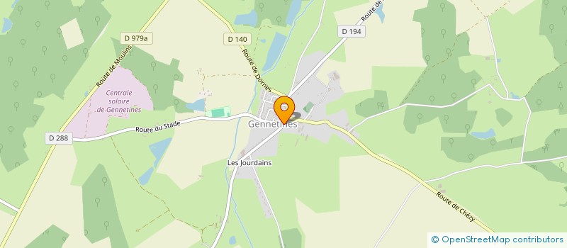localisation de l'entreprise COMMUNE DE GENNETINES  GENNETINES