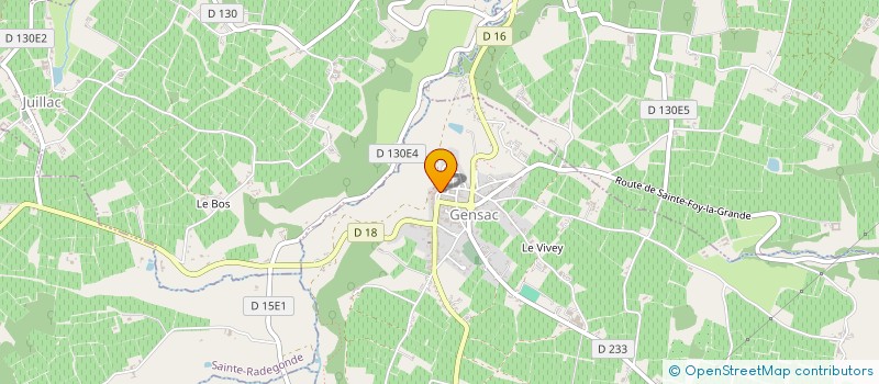 localisation de l'entreprise COMMUNE DE GENSAC  GENSAC