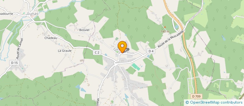 localisation de l'entreprise COMMUNE DE GINESTET  GINESTET