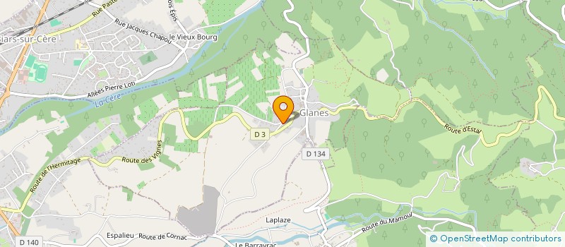 localisation de l'entreprise COMMUNE DE GLANES  GLANES