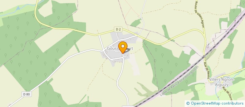 localisation de l'entreprise COMMUNE DE GOUSSANCOURT  GOUSSANCOURT