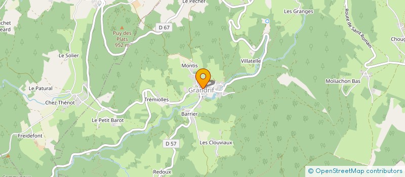 localisation de l'entreprise COMMUNE DE GRANDRIF  GRANDRIF