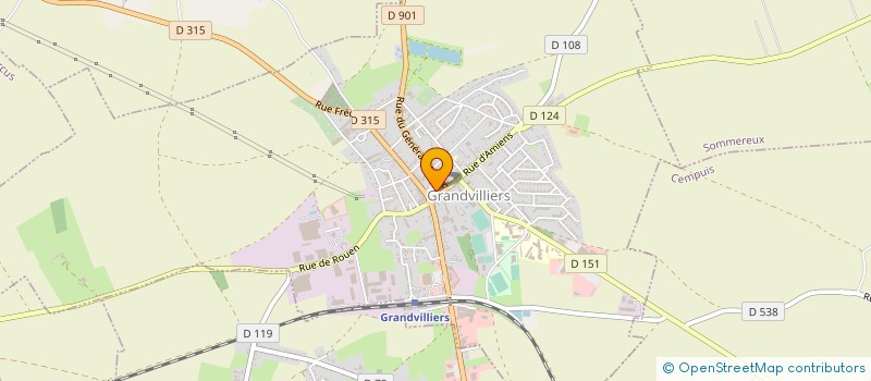localisation de l'entreprise COMMUNE DE GRANDVILLIERS à GRANDVILLIERS
