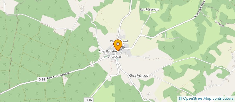 localisation de l'entreprise COMMUNE DE GRASSAC  GRASSAC