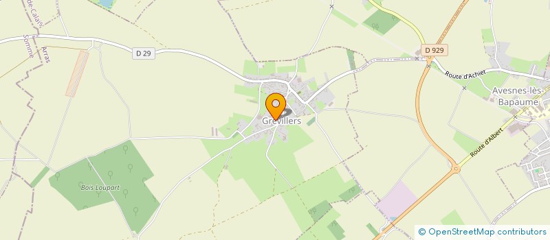 localisation de l'entreprise COMMUNE DE GREVILLERS  GREVILLERS