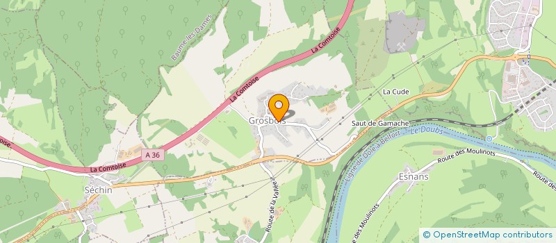 localisation de l'entreprise COMMUNE DE GROSBOIS  GROSBOIS