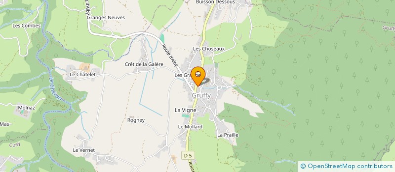 localisation de l'entreprise COMMUNE DE GRUFFY  GRUFFY