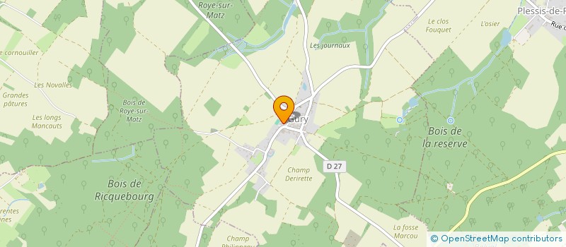 localisation de l'entreprise COMMUNE DE GURY  GURY