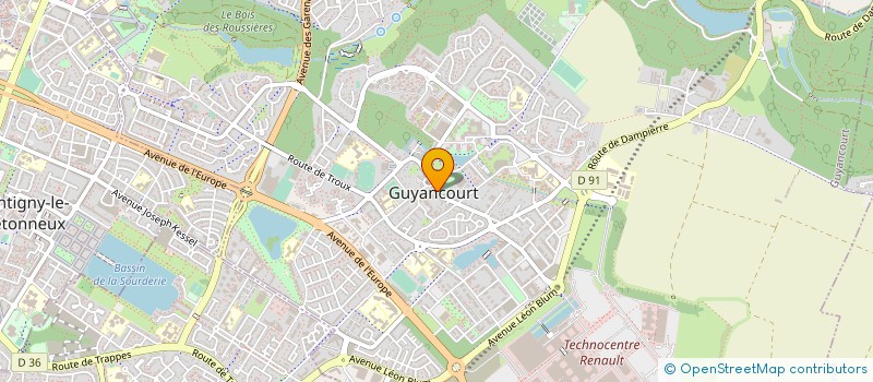 localisation de l'entreprise COMMUNE DE GUYANCOURT à GUYANCOURT