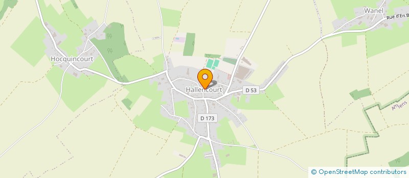 localisation de l'entreprise COMMUNE DE HALLENCOURT  HALLENCOURT