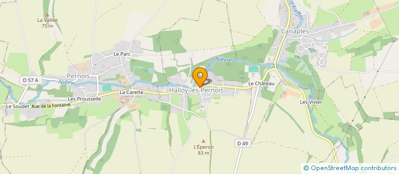 localisation de l'entreprise COMMUNE DE HALLOY LES PERNOIS  HALLOY-LES-PERNOIS