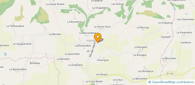 localisation de l'entreprise COMMUNE DE HARDANGES  HARDANGES