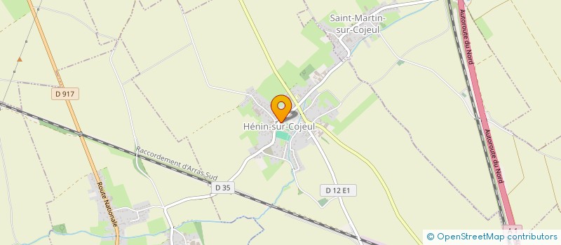 localisation de l'entreprise COMMUNE DE HENIN SUR COJEUL  HENIN-SUR-COJEUL